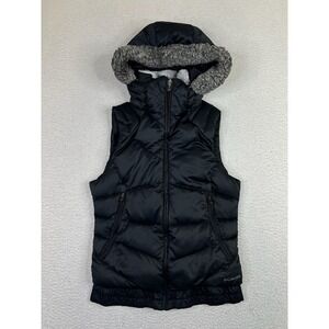 Columbia Vest Womens XS Black Omni-Heat Down Hooded Puffer Winter Jacket